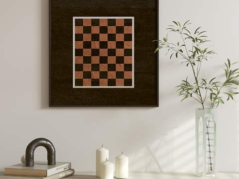 Middle Ancient Chessboard Hanging Painting Decorative Painting