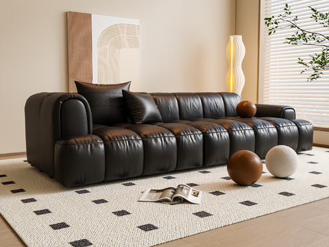 Modern Leather Sofa Couch