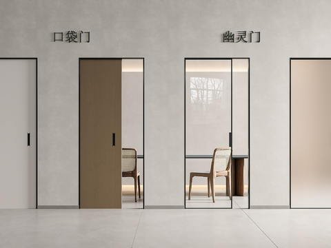 Modern trackless sliding door invisible track door sliding door sliding door