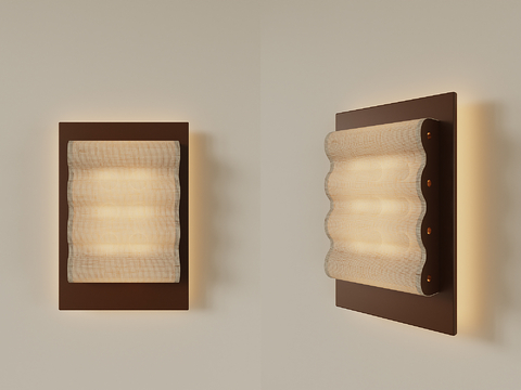 French wave wall lamp