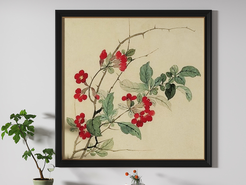 New Chinese Flower and Bird Painting Decorative Painting