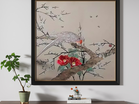 Mid-ancient flower and bird painting decorative painting