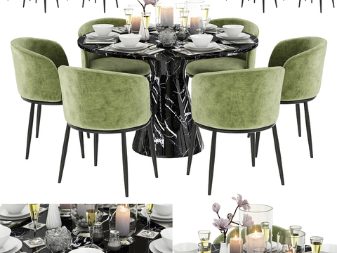 Modern Dining Table and Chair Round Table