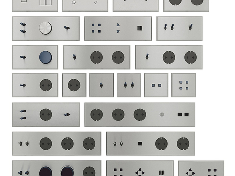 Modern socket plug switch panel