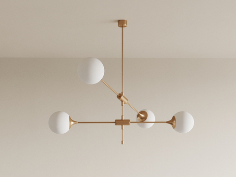 Modern multi-head chandelier