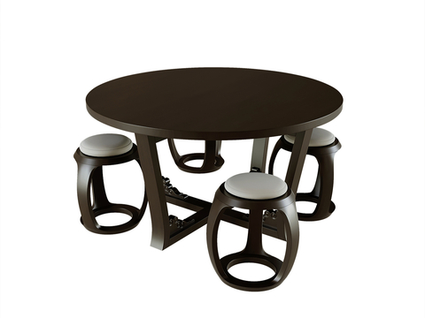 New Chinese Dining Table and Chair Round Dining Table