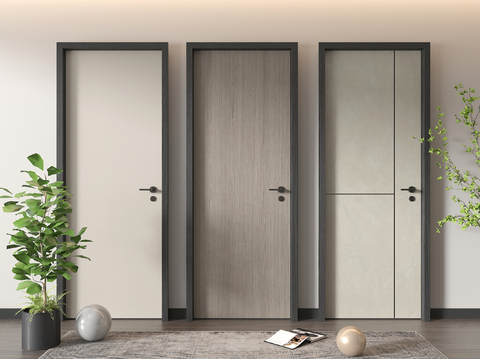 Modern Room Door Bedroom Door Swing Door Single Door