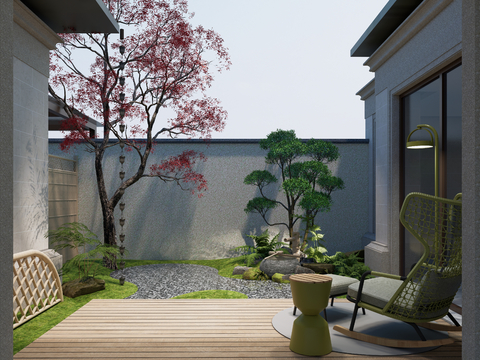 New Chinese Courtyard Garden Garden Landscape