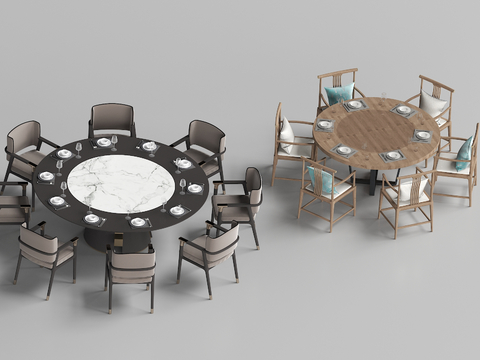 New Chinese Round Dining Table and Chair