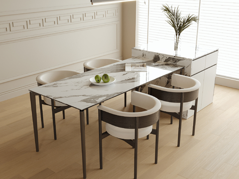 Modern Nakajima Dining Table and Chair