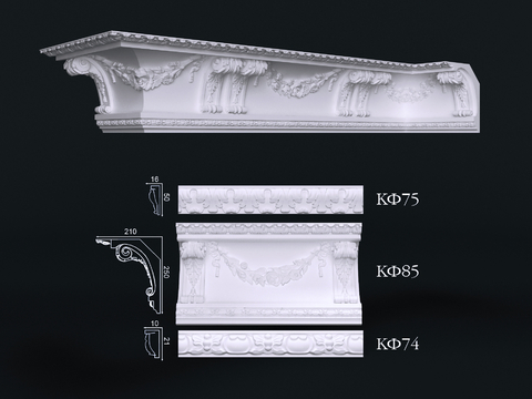 European style plaster line, corner line, skirting line