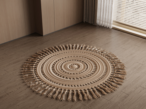 Wabi-sabi Style Carpet Round Blanket