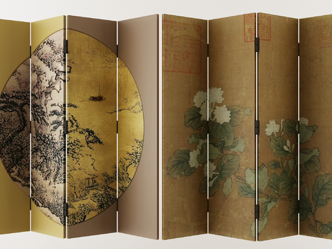 New Chinese Folding Screen Mural Screen