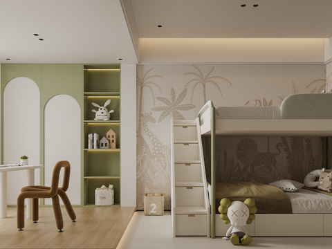 Modern kids Bedroom Upper and Lower Bed kids Bedroom