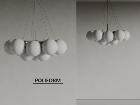 poliform multi-ball chandelier