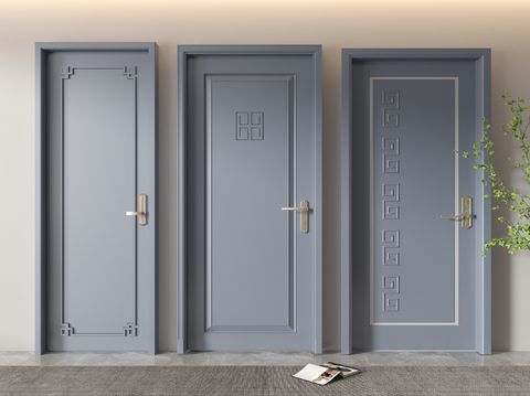 Neo-Chinese Style Room Door Bedroom Door Flat Door