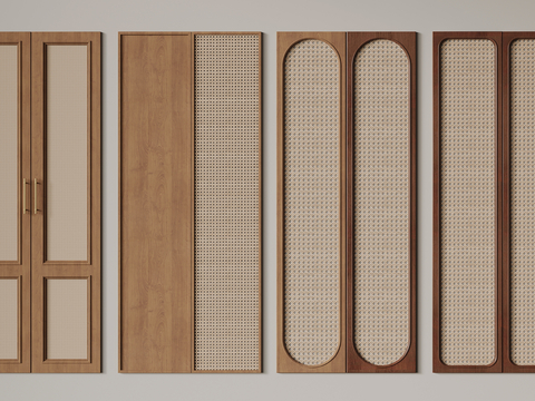 Middle style wardrobe door panel