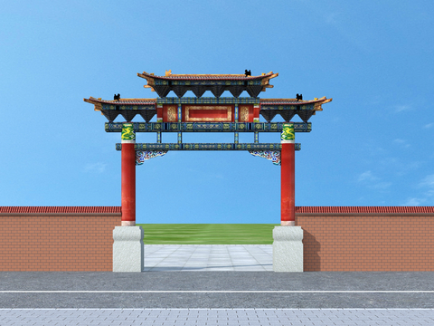 Chinese archway gate entrance gate