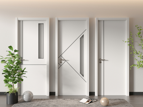 Modern interior door swing door single door