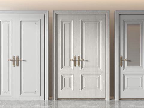 Jianou double-door solid wood door entry door