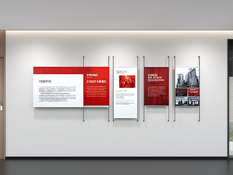 Modern enterprise culture wall display wall publicity column