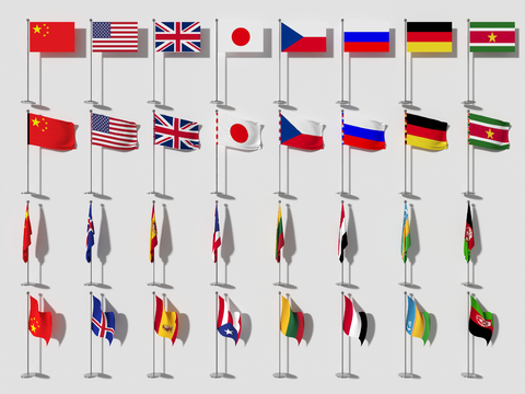 flagpole flag flag colorful flag various flags