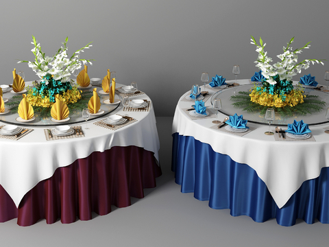 Modern banquet hall dining table and chairs