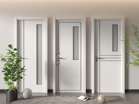 Modern Room Door Bedroom Door Swing Door Single Door