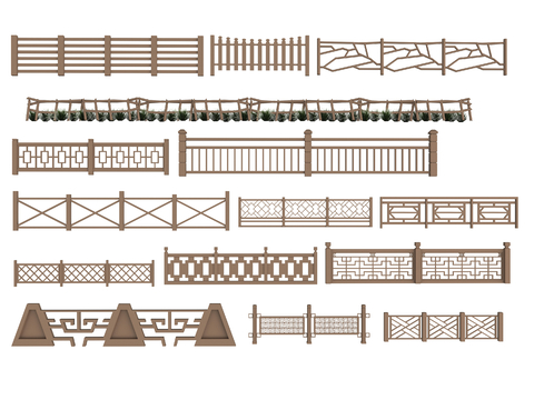 New Chinese Fence, Fence, Railing, Guardrail