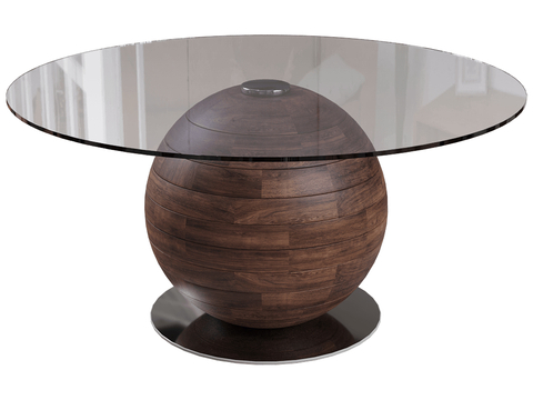 Porada round dining table glass dining table