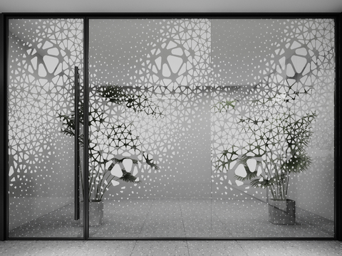 Modern Office Door Art Glass Door