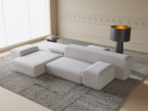 Modern double-sided sofa multiplayer sofa