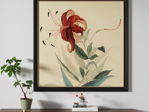 Middle Ancient Flower Painting Art Painting Decorative Painting