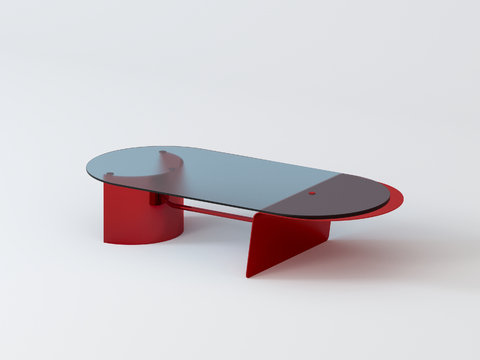 Modern glass coffee table