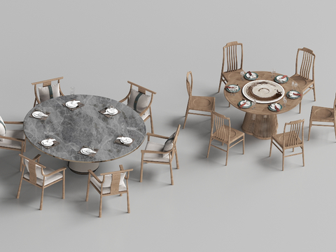 New Chinese Round Dining Table and Chair