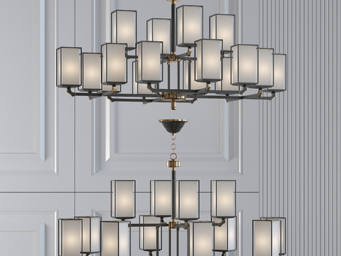 New Chinese multi-head chandelier