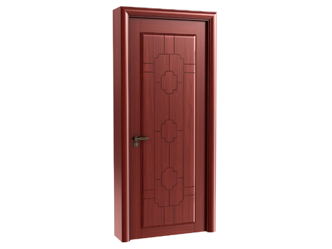 Neo-Chinese Style Entry Door Swing Door Bedroom Door