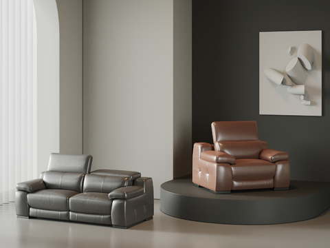 Modern Leather Sofa Double Sofa