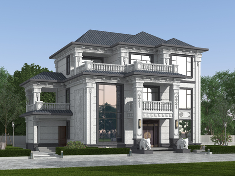 Appearance of Neo-Chinese Style single family villa