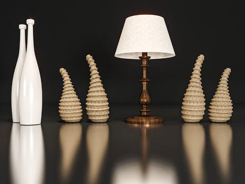 Simple Sculpture Vase Table Lamp Ornaments