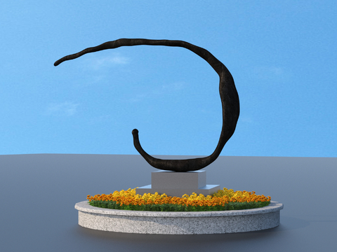 Flower Pond Chair Landscape Sculpture