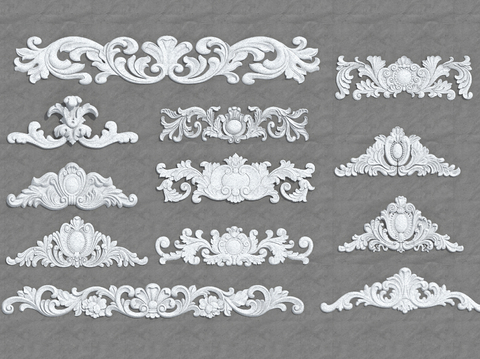 European-style embossed flower plate engraved components