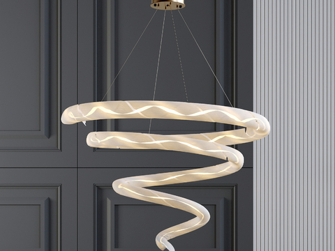 Modern spiral chandelier