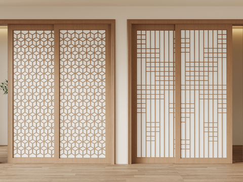 Japanese-style sliding door sliding door kitchen door