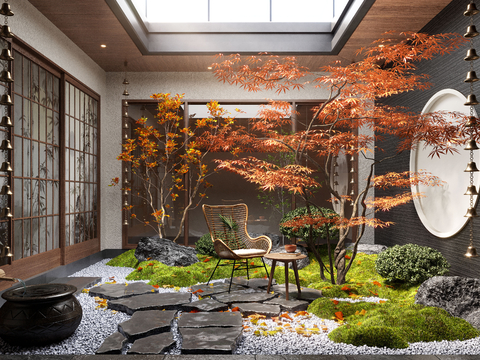 New Chinese Zen Patio Garden Landscape