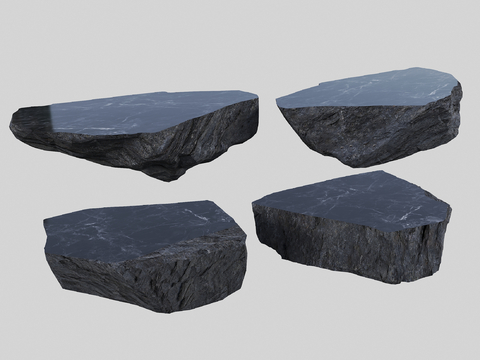 modern rock coffee table d model