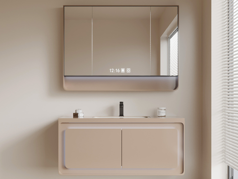 Modern Washbasin Bathroom Cabinet Mirror Cabinet