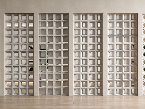 Silent cement brick partition hollow partition