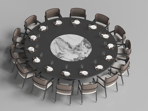 New Chinese Round Dining Table and Chair