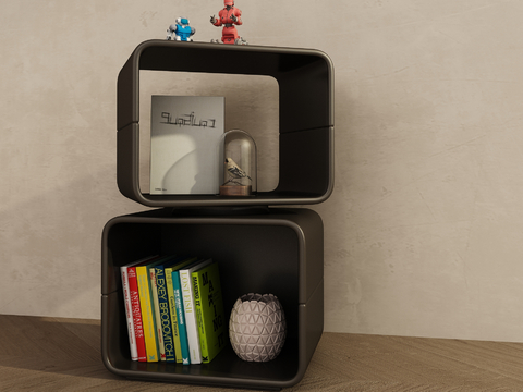 Modern Bookcase Low Cabinet